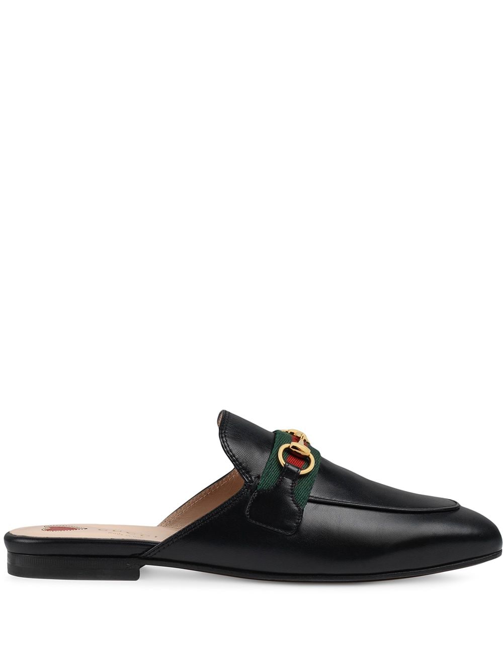 Gucci Princetown leren muiltjes - Zwart