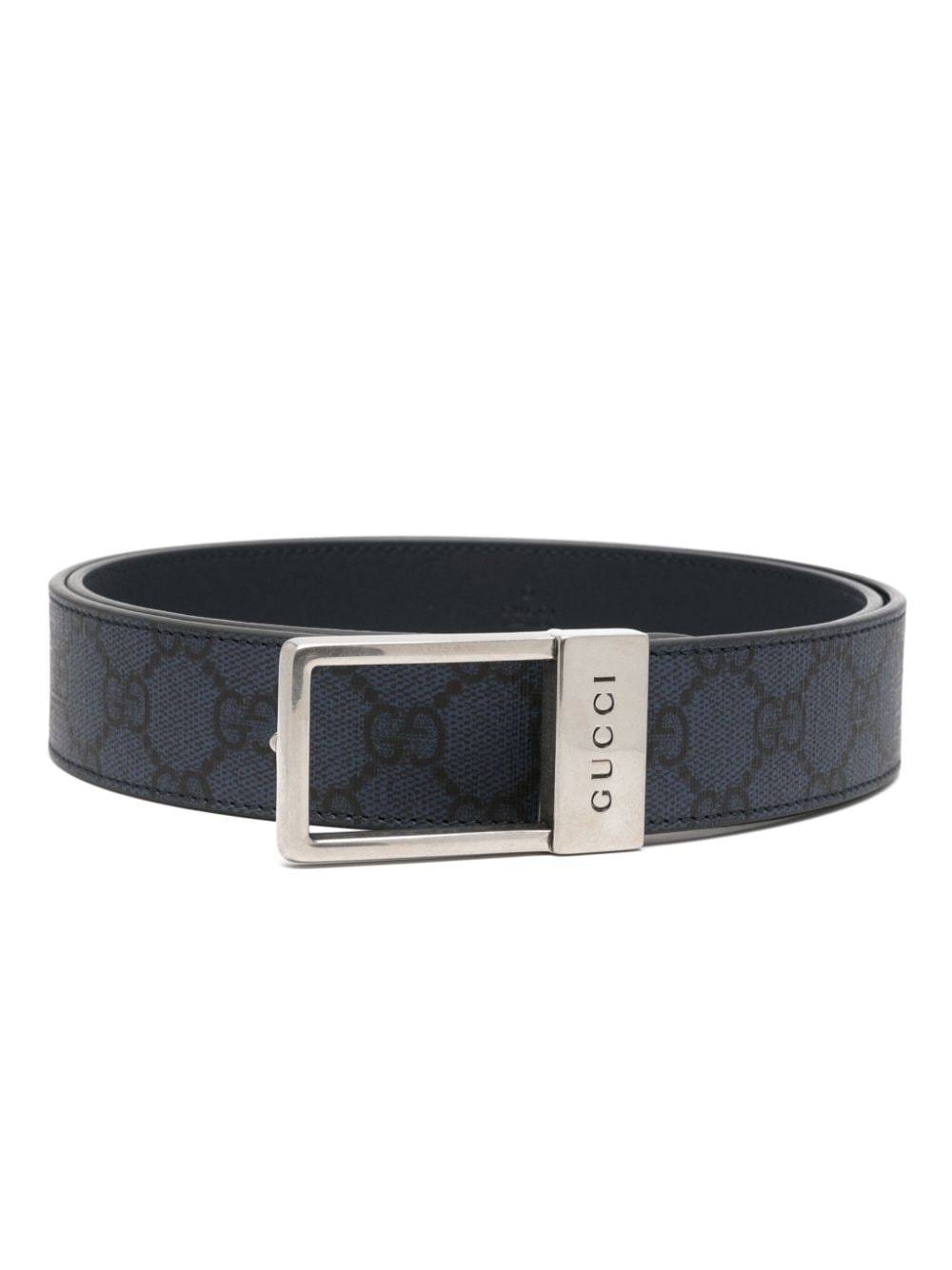 Gucci Riem met gegraveerde logo - Blauw