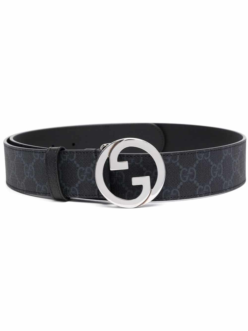 Gucci Riem met monogram - Zwart