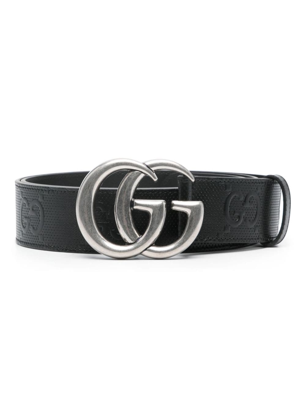 Gucci Riem met reliëf - Zwart