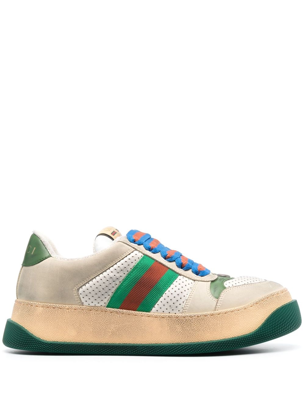 Gucci Screener leren sneakers - Beige