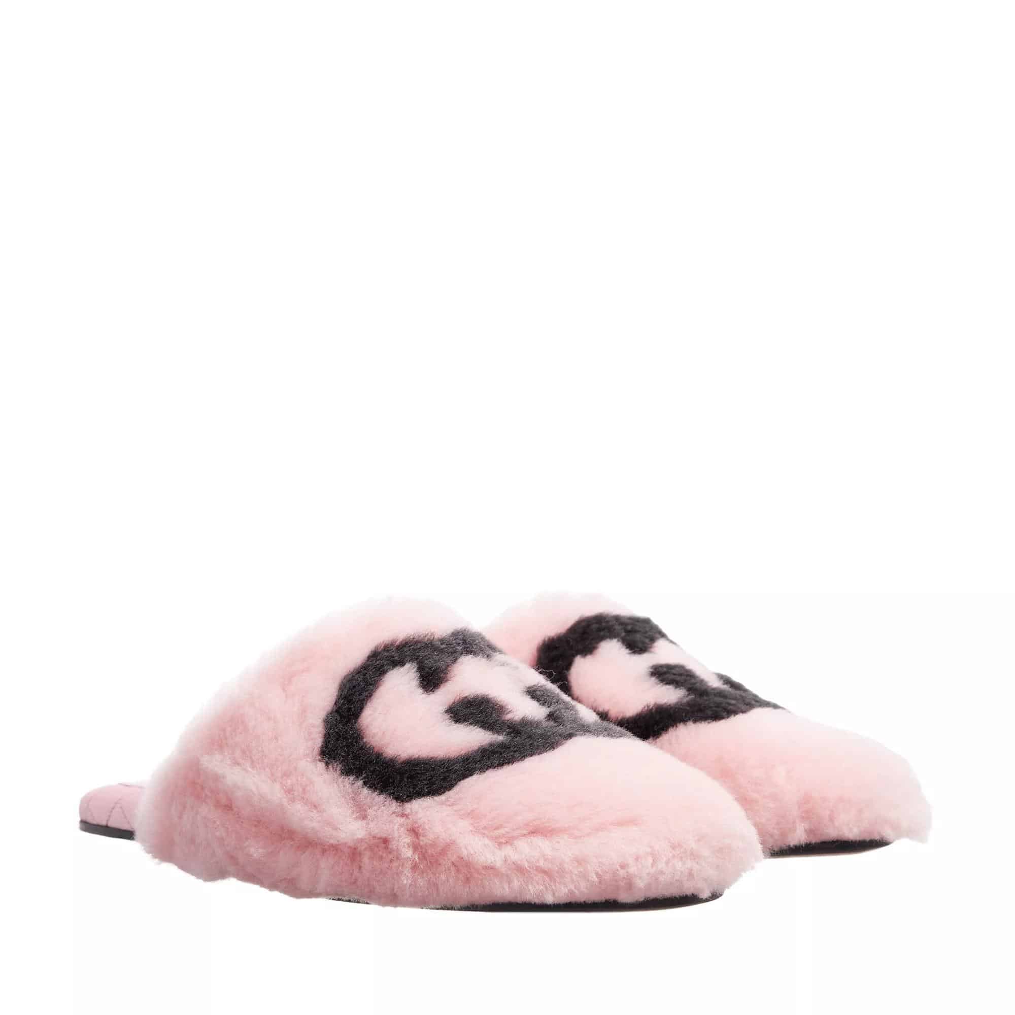 Gucci Slippers - Interlocking G Slippers in poeder roze