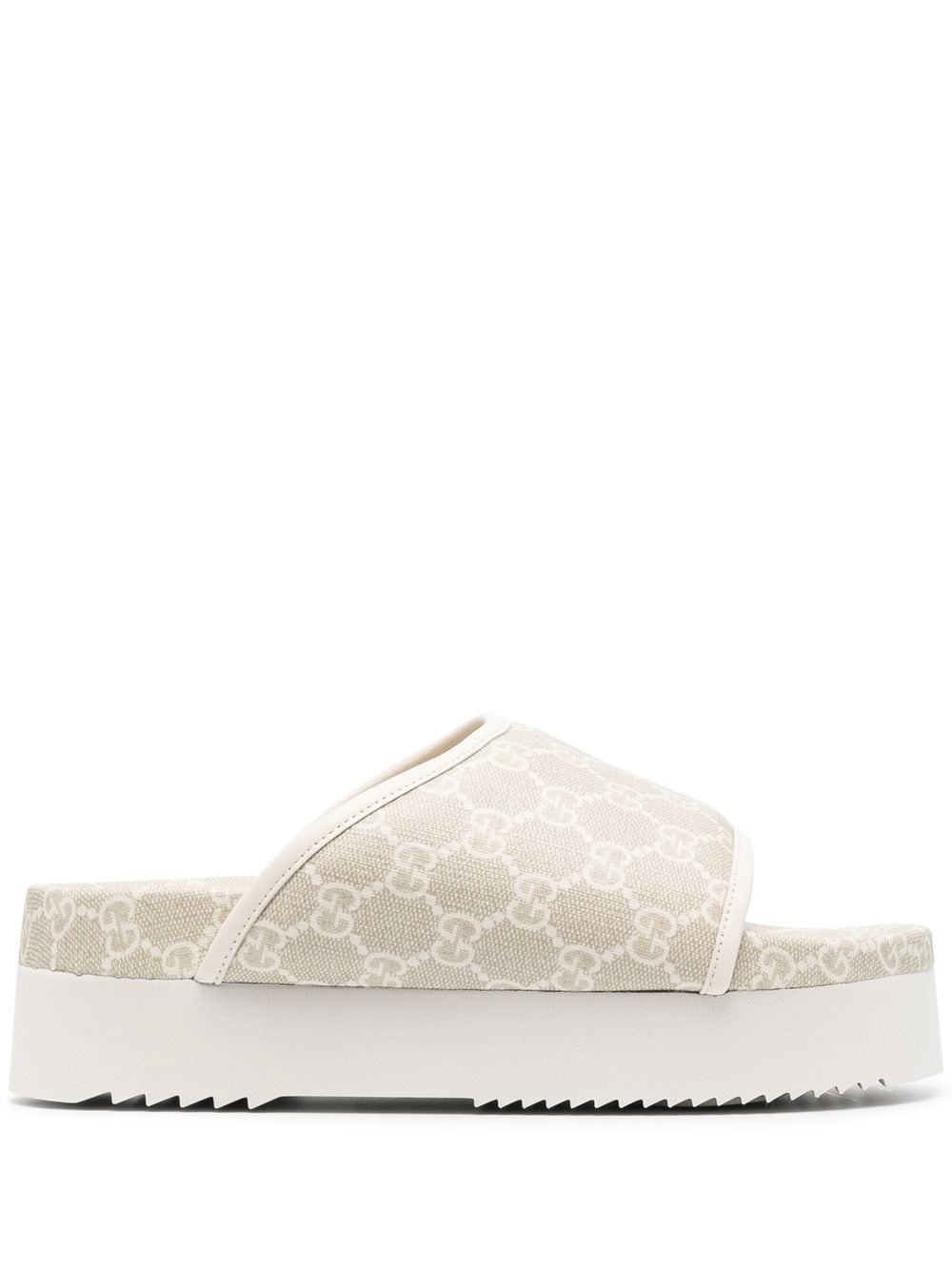 Gucci Slippers met open neus - Beige