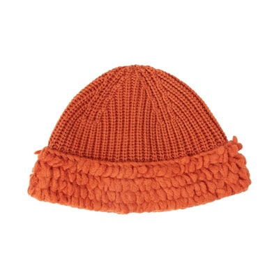 Handgestikte Wollen Beanie Hoed Moncler , Orange , Unisex