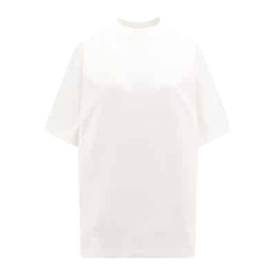 Handgetekend katoenen T-shirt Balenciaga , White , Dames