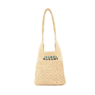 Handgeweven Raffia Tote Tas Isabel Marant , Beige , Dames