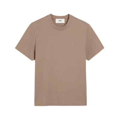 Hart T-shirt, Licht Taupe Ami Paris , Brown , Heren