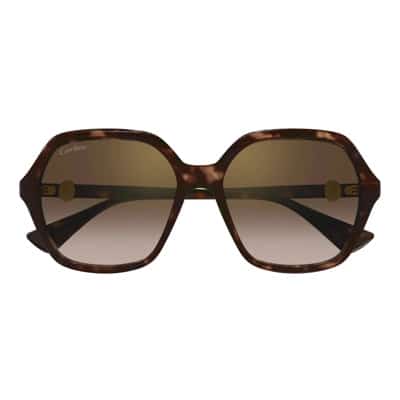 Havana Zonnebril Ct0470S 002 Cartier , Brown , Dames