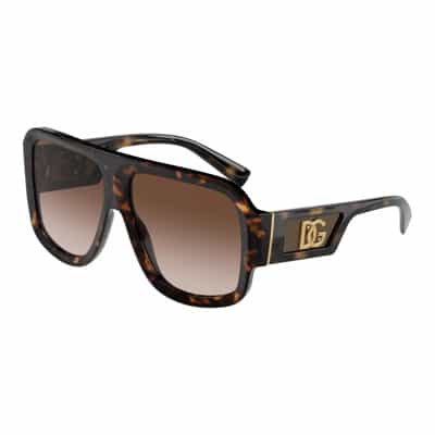 Havana/Bruin Getinte Zonnebril Dolce & Gabbana , Brown , Heren