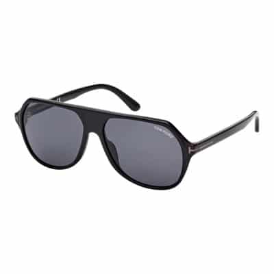 Hayes Zonnebril in Shiny Black/Grey Tom Ford , Black , Heren