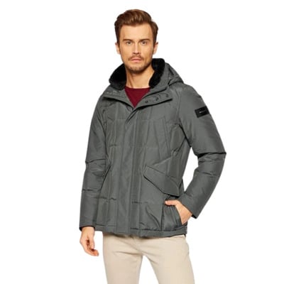 Heren Blizzard Field Gewatteerde Jas Woolrich , Gray , Heren