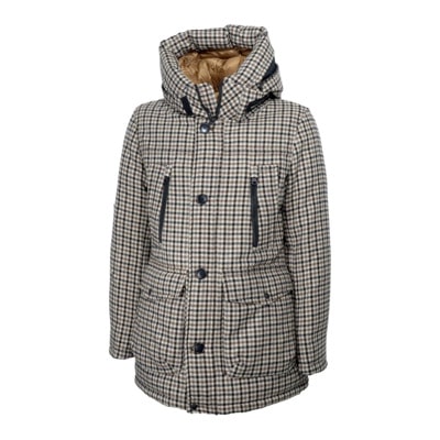 Heren Wool Artic Parka Cfwwoou867Mrut3650 Cream Check Woolrich , Multicolor , Heren