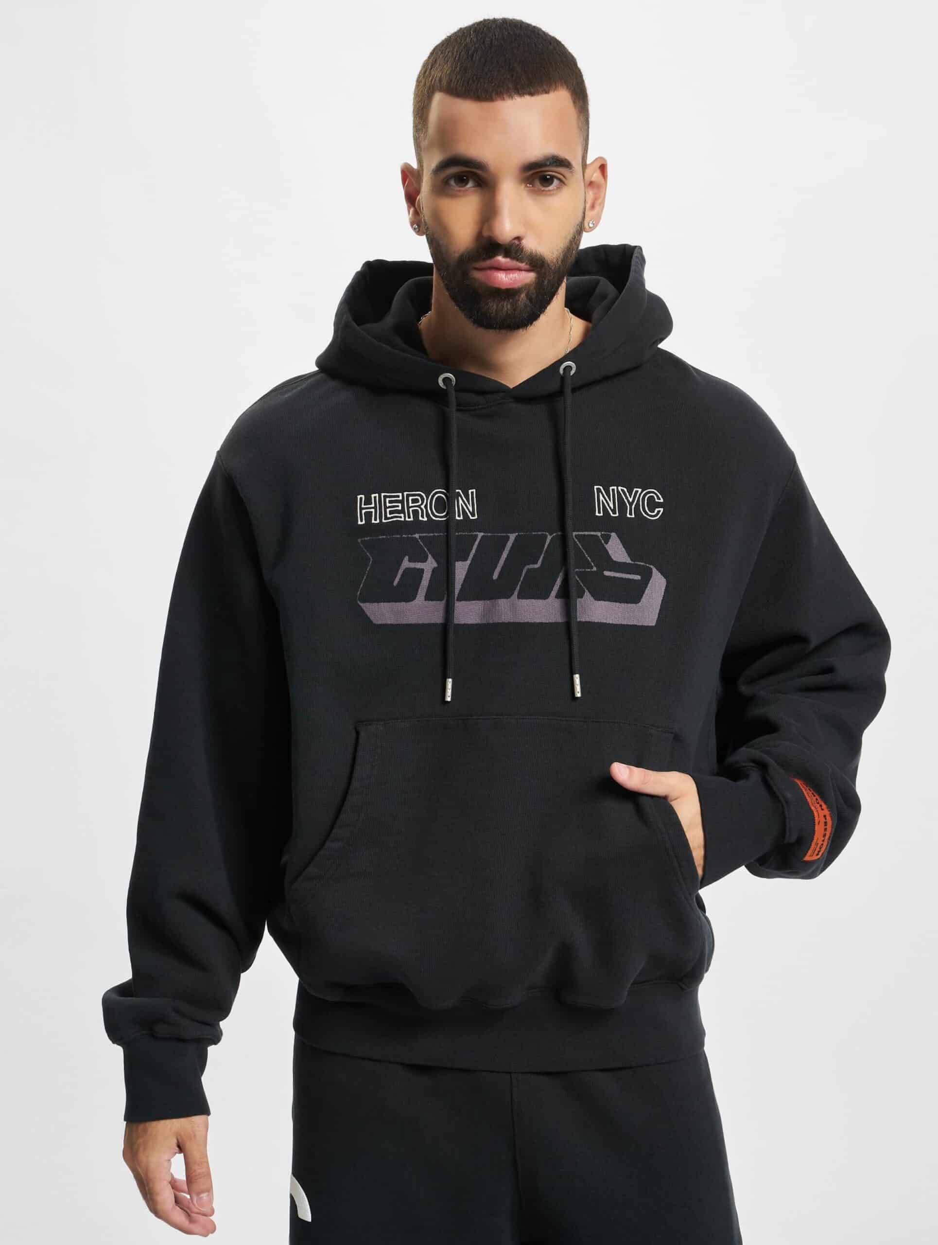 Heron Preston CTNMB Spray Hoodie Mannen op kleur zwart, Maat L