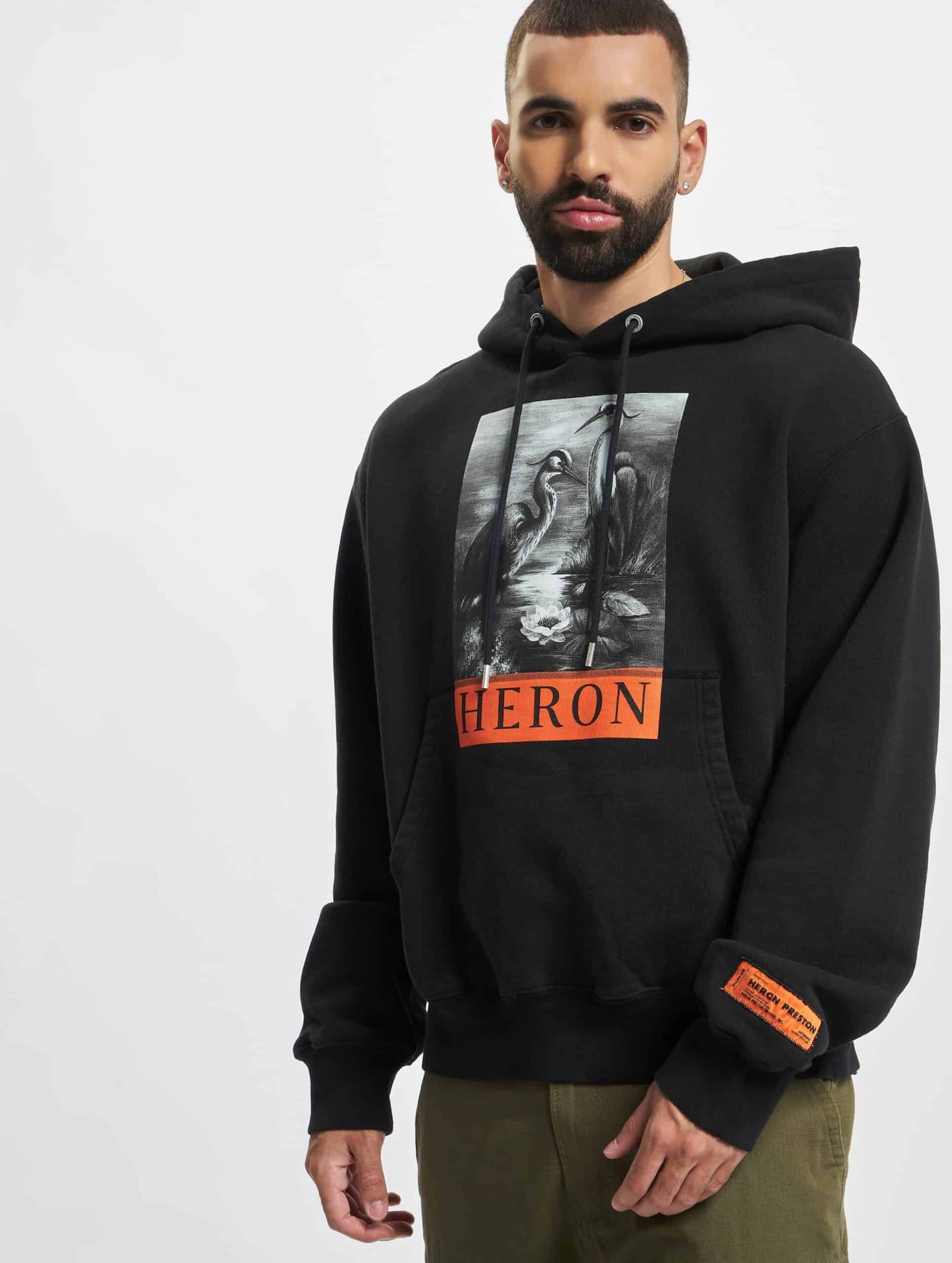 Heron Preston NF BW Hoodie Männer,Unisex op kleur zwart, Maat XL