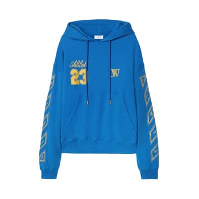 Hoodie met Logo Off White , Blue , Heren