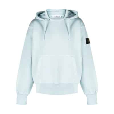 Hoodie met kompas-motief Stone Island , Blue , Heren