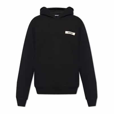 Hoodie met logo Jacquemus , Black , Heren