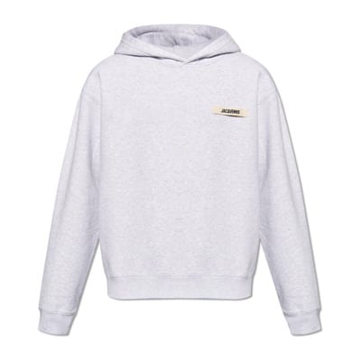 Hoodie met logo Jacquemus , Gray , Heren