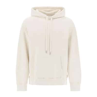 Hoodie met vervaagd effect en versleten details Ami Paris , Beige , Heren