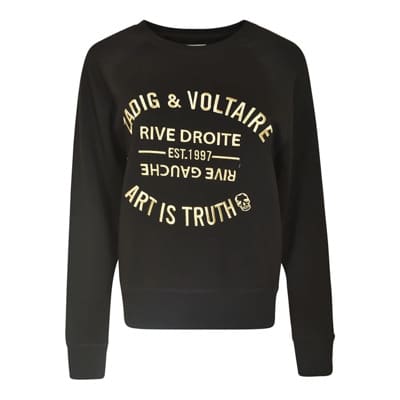 Iconische Logo Katoenen Trui Zadig & Voltaire , Black , Dames