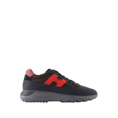 Interactive3 Leren Sneakers Hogan , Black , Heren