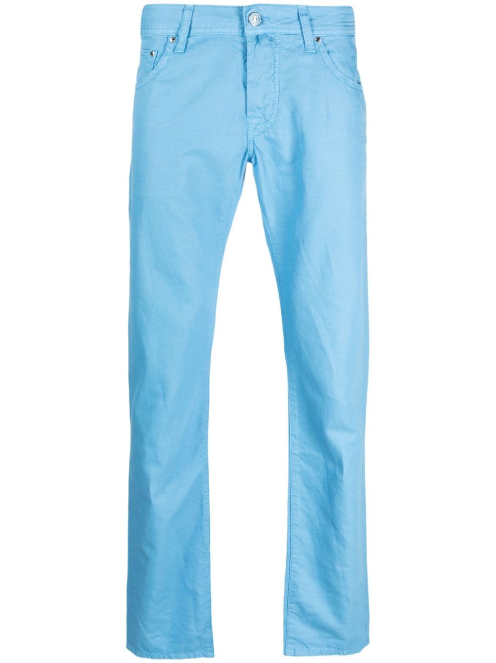 Jacob Cohën Broek met geborduurd logo - Blauw