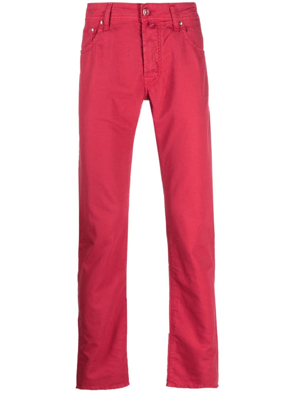 Jacob Cohën Broek met geborduurd logo - Rood