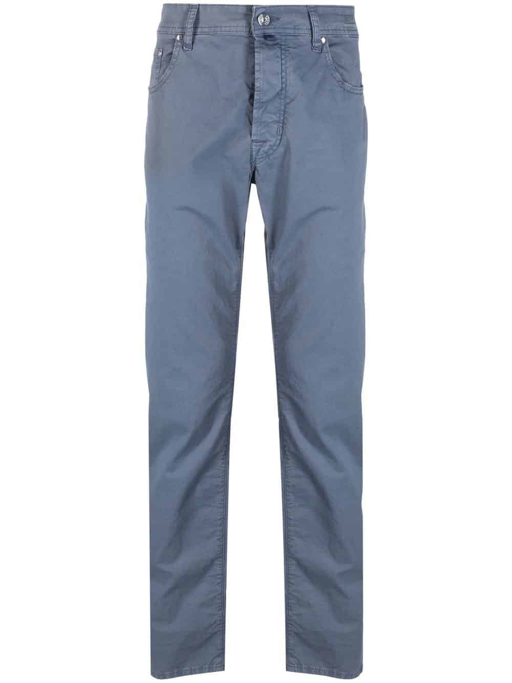 Jacob Cohën Broek met logopatch - Blauw