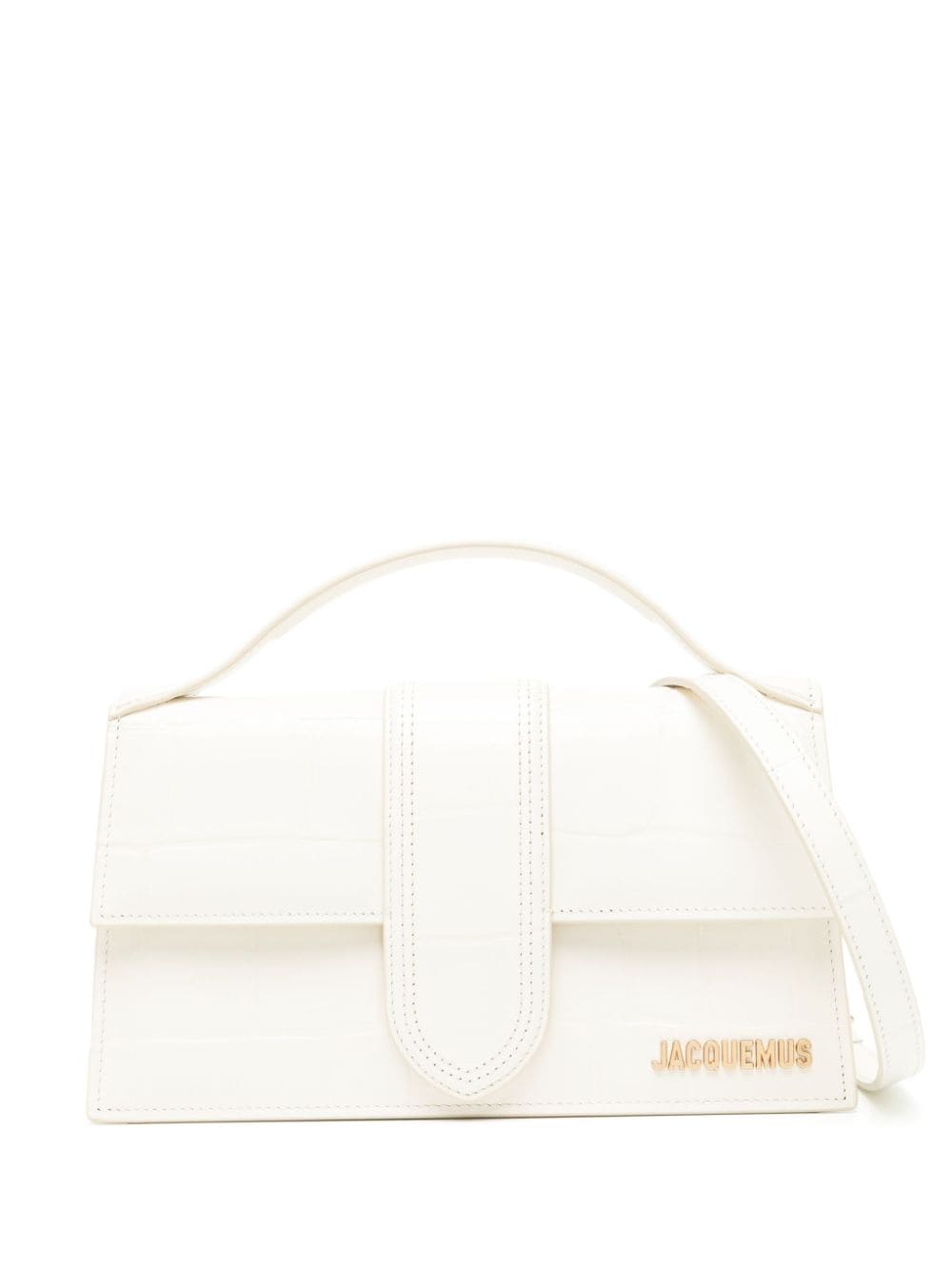 Jacquemus Le Grand Bambino leren mini-tas - Wit