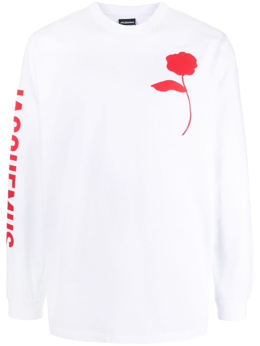 Jacquemus T-shirt met roosprint - Wit