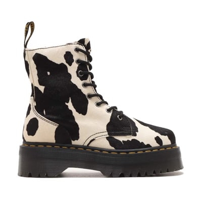 Jadon Cow Print Hair On Laarzen Dr. Martens , Black , Heren