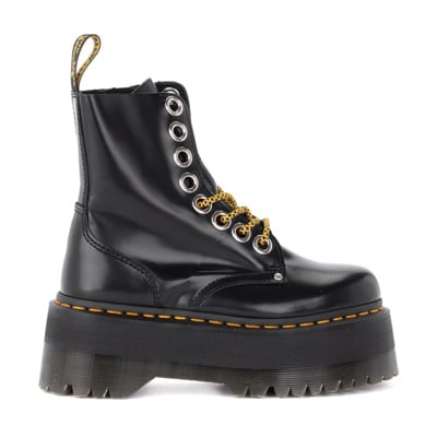 Jadon Max Leren Enkellaarzen Dr. Martens , Black , Dames