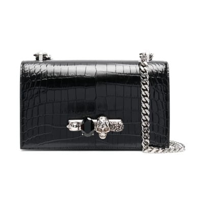 Jeweled Satchel Tas in Zwart Alexander McQueen , Black , Dames