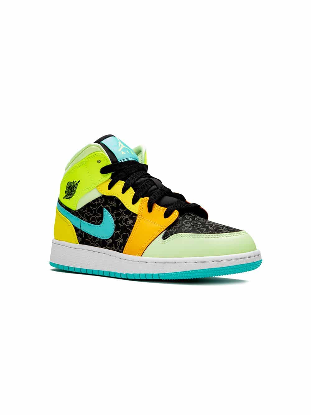 Jordan Kids Air Jordan 1 Mid SE sneakers - Zwart