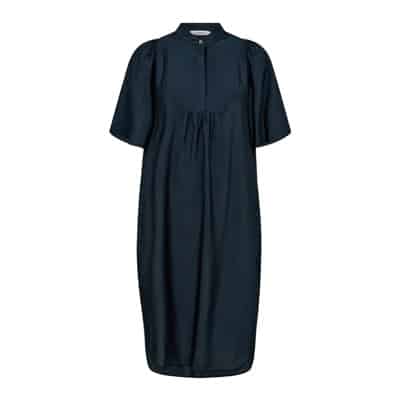 Jurk met Ruches en Korte Mouwen Co'Couture , Blue , Dames