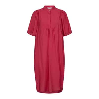 Jurk met Ruches en Korte Mouwen Co'Couture , Red , Dames