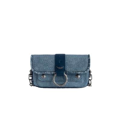 Kate Wallet in Blauw Denim Zadig & Voltaire , Blue , Dames