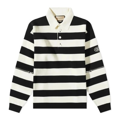 Katoenen Polo T-shirt met Streep Patroon Gucci , Multicolor , Heren