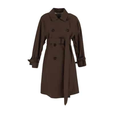 Katoenen Titrench Jas Max Mara , Brown , Dames