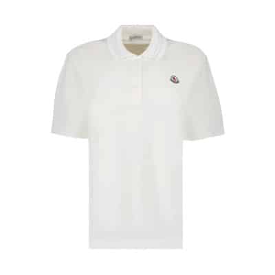 Klassieke Box Fit Polo Shirt Moncler , Beige , Heren