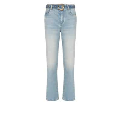 Klassieke riem jeans Balmain , Blue , Dames