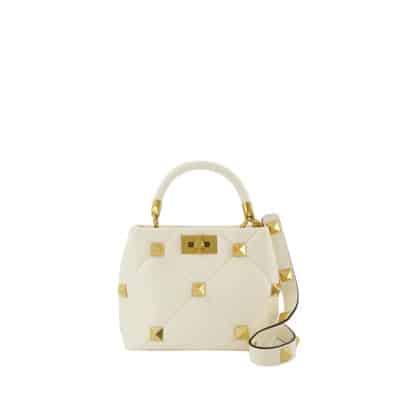 Kleine Handtas van Ivoor Leer Valentino Garavani , White , Dames