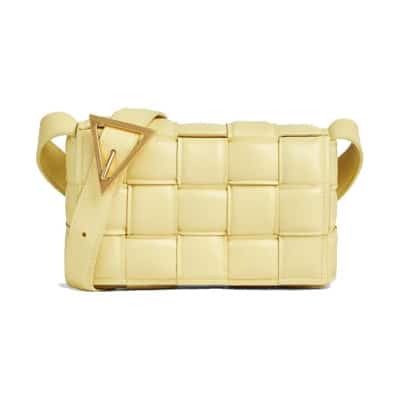 Kleine P Ed Cassette Tas Bottega Veneta , Yellow , Dames