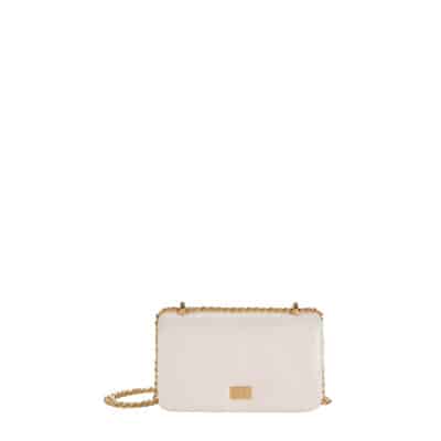 Kleine Puffy Schoudertas in Boter Elisabetta Franchi , Yellow , Dames