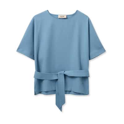 Korte Mouw Top met MMRikas Leia Blouse MOS Mosh , Blue , Dames