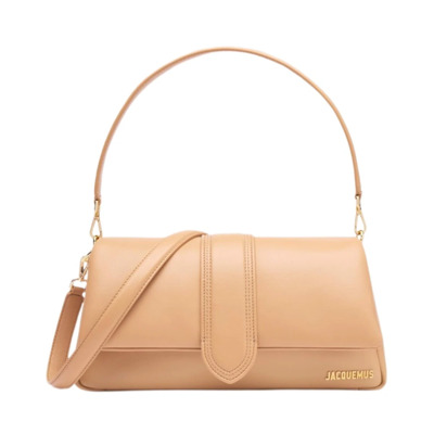 Kussen Silhouet Leren Tas Jacquemus , Beige , Dames