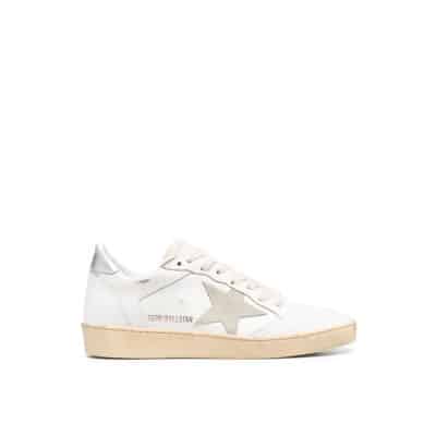 Leren Ballstar Sneakers Golden Goose , White , Dames