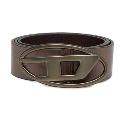 Leren Riem met tonale gesp Diesel , Brown , Unisex