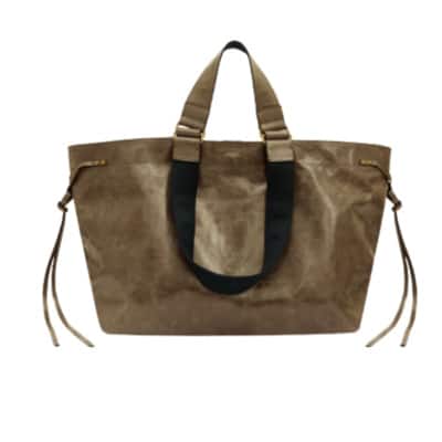 Leren Tote Tas - U Maat, Khaki Kleur Isabel Marant , Brown , Dames