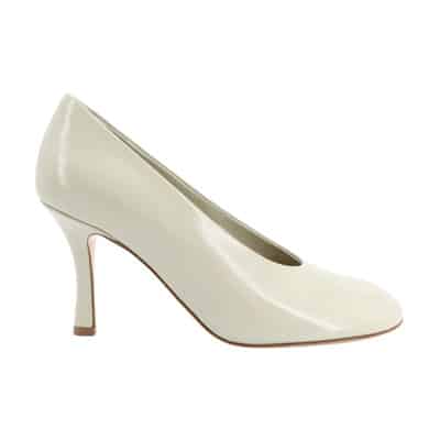 Leren décolleté schoenen Burberry , White , Dames